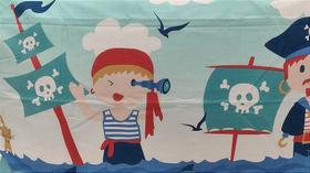 Fronha de Berço Cot Royal 50x70cm - Estampa Pirata Azul