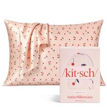 Fronha de cetim Kitsch Cherry Print Queen Size 50x66cm Fronha de cetim Kitsch Cherry Print Queen Size 50x66cm