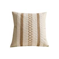 Fronha de linho minimalista bege para sofá ou sala de estar