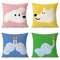 Fronha de pelúcia Nordic Minimalist Animalist Animal Theme 35x35cm Fronha de pelúcia Nordic Minimalist Animalist Animal Theme 35x35cm
