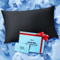Fronha de resfriamento Rifens Ice Cooling tamanho padrão preta Fronha de resfriamento Rifens Ice Cooling tamanho padrão preta