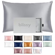 Fronha de seda Blissy 100% Pure Mulberry Silk 22 Momme (prata)