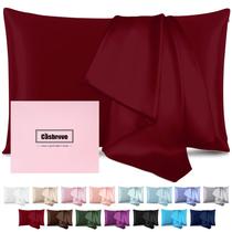 Fronha de seda Casbrove Mulberry Silk Soft Respirável Vermelha