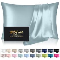 Fronha de seda DKBSlik Mulberry Silk King Size azul aqua Fronha de seda DKBSlik Mulberry Silk King Size azul aqua