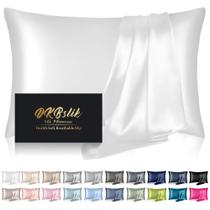 Fronha de seda DKBSlik Mulberry Silk King Size branca