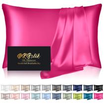 Fronha de seda DKBSlik Mulberry Silk King Size rosa quente Fronha de seda DKBSlik Mulberry Silk King Size rosa quente