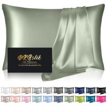 Fronha de seda DKBSlik Mulberry Silk King Size Verde Sálvia Fronha de seda DKBSlik Mulberry Silk King Size Verde Sálvia