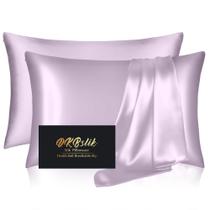 Fronha de seda DKBSlik Natural Mulberry Silk King Size, pacote com 2 Fronha de seda DKBSlik Natural Mulberry Silk King Size, pacote com 2