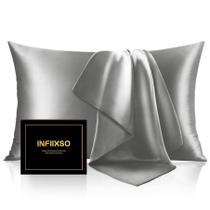 Fronha de seda INFIIXSO Mulberry para cabelos e pele queen size