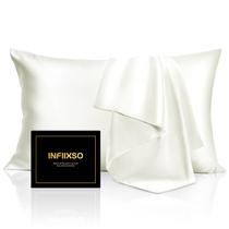 Fronha de seda INFIIXSO Mulberry para Hair Skin Queen, pacote com 2