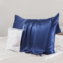 Fronha de seda PROMEED 100% Mulberry Silk 23 Momme Navy King