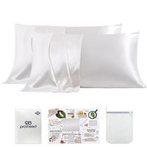 Fronha de seda PROMEED White Silk 23 Momme, pacote com 2 unidades padrão