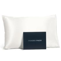 Fronha de Seda Pura de Mulberry 19mm Fishers Finery - Qualidade Testada Good Housekeeping (Branco)