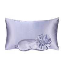 Fronha de seda vegana Sleep Set KISMETICS com elástico e máscara para os olhos Fronha de seda vegana Sleep Set KISMETICS com elástico e máscara para os olhos