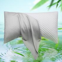 Fronha ELIBABA Cooling Rayon Bamboo King Size cinza claro