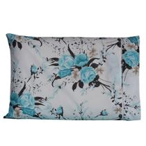 Fronha Esmeralda Percal 150 Fios 100% Algodão 70x50cm sem Aba Variação:Azul Turquesa