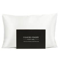 Fronha Fishers Finery 30 mm 100% pura de seda de amora branca
