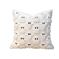 Fronha Halloween Ghost Plush bordada 45x45cm poliéster