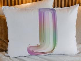 Fronha Infantil Capa de Travesseiro Alfabeto Balão Arco Íris de A a Z