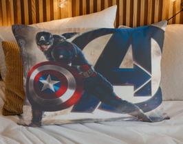 Fronha Infantil Capa de Travesseiro Super Heróis Capitão América