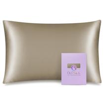 Fronha infantil OLESILK 100% seda amoreira 19 Momme Taupe