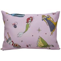 Fronha Infantil Princesas Brilhantes Avulsa Malha Disney 100% Algodão 48cm x 68cm Portallar