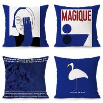 Fronha Nordic Minimalist Klein Blue Plush 35x35cm