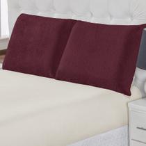 Fronha Par Inverno Manta Flannel 2pç 100% Poliéster - Marsala