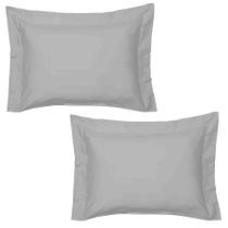 Fronha Par Satinée Tinto 50x70 cm Prata Kacyumara