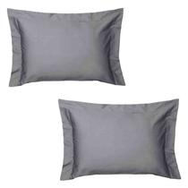 Fronha Par Satinée Tinto 50x70 cm Silver Kacyumara