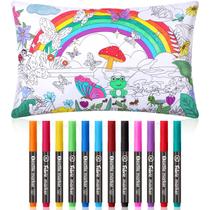 Fronha para colorir Mindsoft Butterfly com 12 marcadores 73x50cm