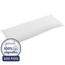 Fronha para Travesseiro de Corpo 100% Algodão Percal 200 Fios Toque Macio Cor Suave Xuxão