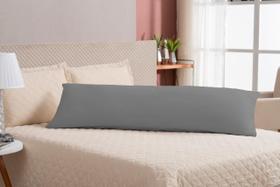 Fronha Para Travesseiro De Corpo 90 Centimetros Cinza Ziper