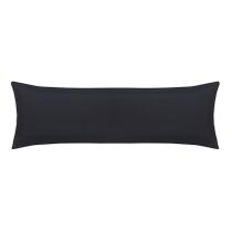 Fronha Para Travesseiro de Corpo Body Pillow Toque Acetinado 40cm x 130cm Altenburg Preto Limo