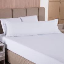 Fronha para Travesseiro de Corpo Fofuxão Micropercal 300 Fios 146x46cm com Zíper Variação: Branco Fronha para Travesseiro de Corpo Fofuxão Micropercal 300 Fios 146x46cm com Zíper Variação: Branco
