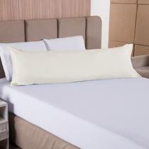 Fronha para Travesseiro de Corpo Fofuxão Micropercal 300 Fios 146x46cm com Zíper Variação: Palha Fronha para Travesseiro de Corpo Fofuxão Micropercal 300 Fios 146x46cm com Zíper Variação: Palha