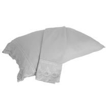 Fronha Percal Soft 300 Rendado 2 Pecas
