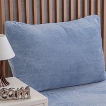 Fronha Plush Flannel 100% Poliéster 50x70cm Bene Casa Azul