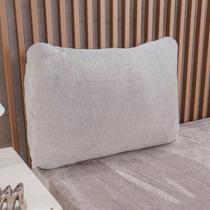 Fronha Plush Flannel 100% Poliéster 50x70cm Bene Casa Cinza Claro