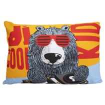Fronha Portallar Malha 100% Algodão Estampa Localizada Dj Urso 48cmx68cm Branco Fronha Portallar Malha 100% Algodão Estampa Localizada Dj Urso 48cmx68cm Branco