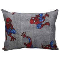 Fronha Portallar Malha Estampada Disney Marvel Spider Wall 48cmx68cm Cinza