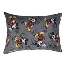 Fronha Portallar Malha Mista Estampada Mickey Cool 48cmx68cm Cinza