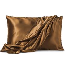 Fronha Pure Bedding Satin Queen Size Coffee, pacote com 2 Fronha Pure Bedding Satin Queen Size Coffee, pacote com 2