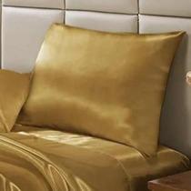 Fronha Simples De Seda Charmousse 90Cmx50Cm Dourado