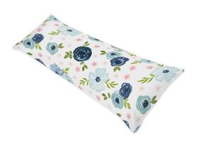 Fronha Sweet Jojo Designs - Floral Aquarela Azul Marinho e Rosa - Estilo Shabby Chic