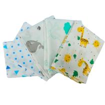 Fronha travesseiro bebe Menino Estampada 100% Algodão kit 4 uni Berço Quarto Enxoval Maternidade Recém Nascido Conjunto