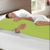 Fronha Travesseiro De Corpo Gigante 100% Algodão 1,48 x 0,48 Verde