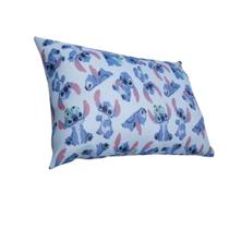 Fronha Travesseiro Stitch e Xepa Malha 100% Algodão Azul