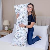 Fronha Xuxão Travesseiro de Corpo 400 Fios Capa Almofada c/ Zíper Estampado