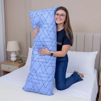 Fronha Xuxão Travesseiro de Corpo 400 Fios Capa Almofada c/ Zíper Estampado